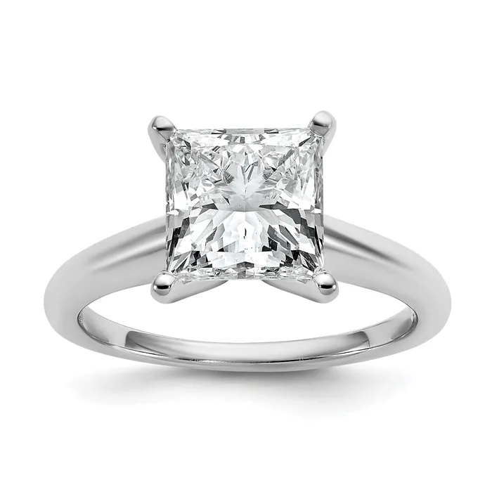 Rings Goldia 14k White Gold 3 Ct Certified Lab Grown Diamond VSSI G Princess Solitare Engagement Ring Rings Goldia 14k White Gold 3 Ct Certified Lab Grown Diamond VSSI G Princess Solitare Engagement Ring