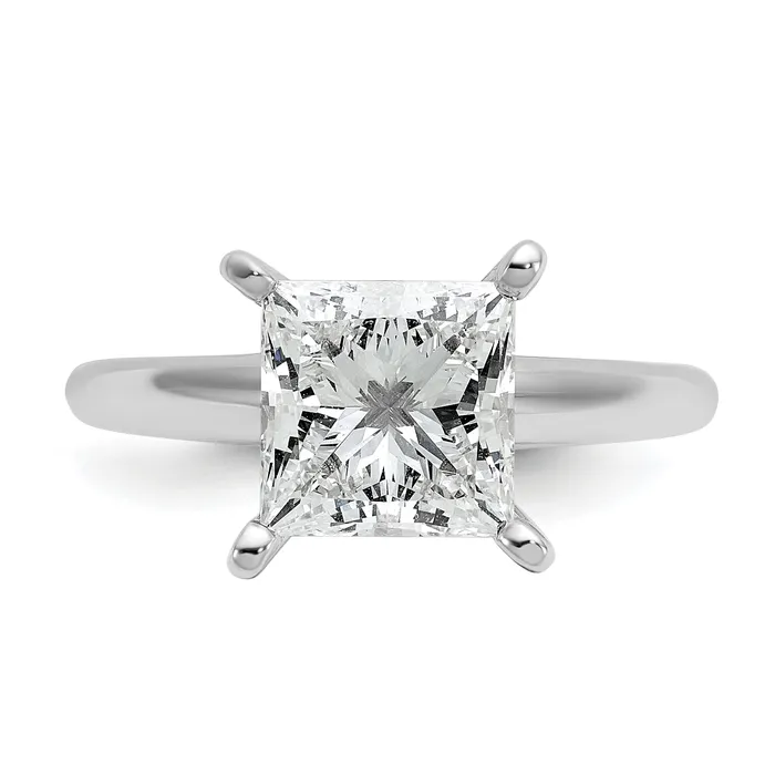 Rings Goldia 14k White Gold 3 Ct Certified Lab Grown Diamond VSSI G Princess Solitare Engagement Ring