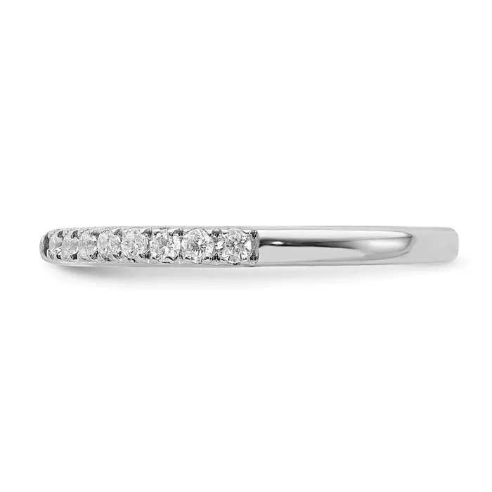 Rings Goldia 14K White Gold Real Diamond Contoured Wedding Band