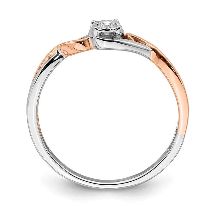 Rings Goldia 14k White u0026 Rose Gold Real Diamond Promise Ring