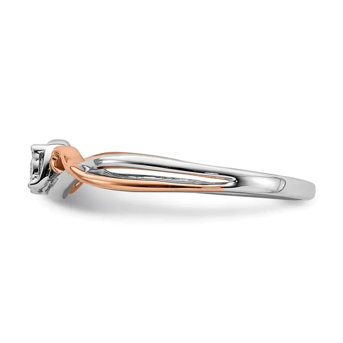 Rings Goldia 14k White u0026 Rose Gold Real Diamond Promise Ring