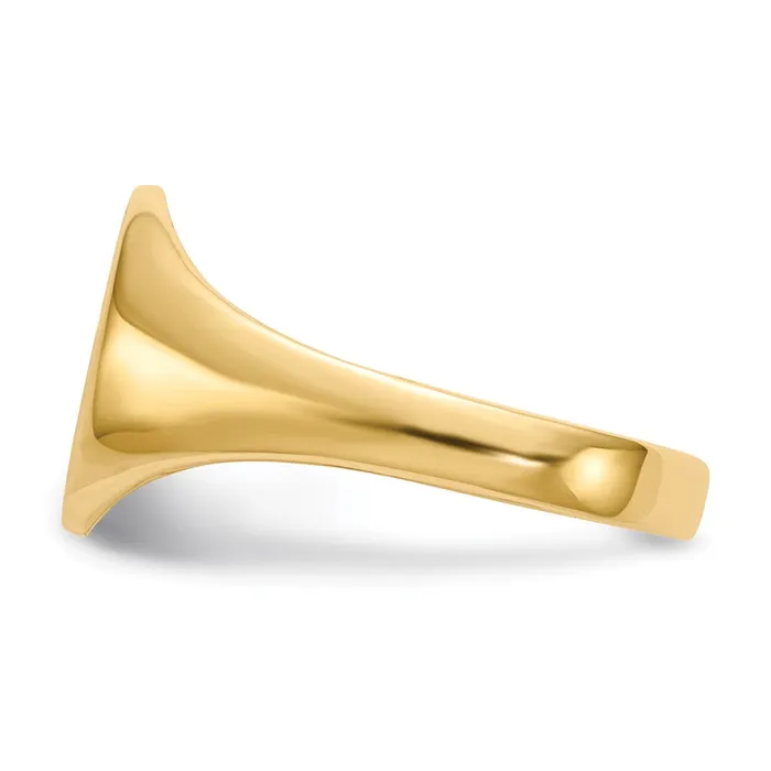 Rings Goldia 14K Yellow Gold 10 x105 mm Closed Back Signet Ring