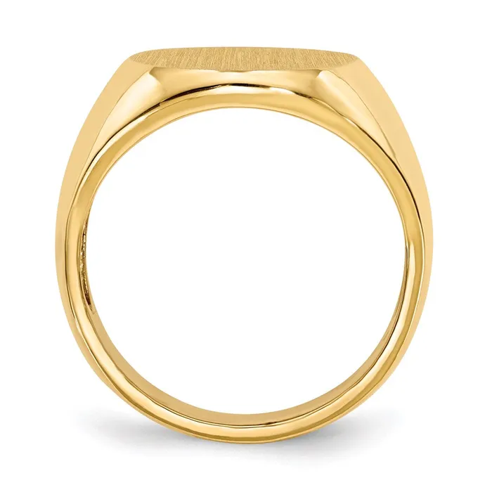 Rings Goldia 14K Yellow Gold 185x140mm Open Back Mens Signet Ring