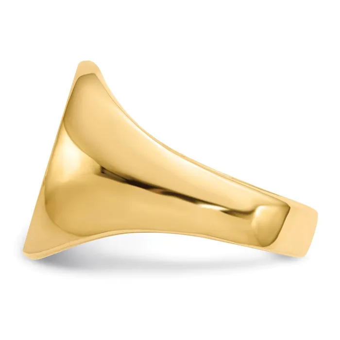 Rings Goldia 14K Yellow Gold 185x140mm Open Back Mens Signet Ring
