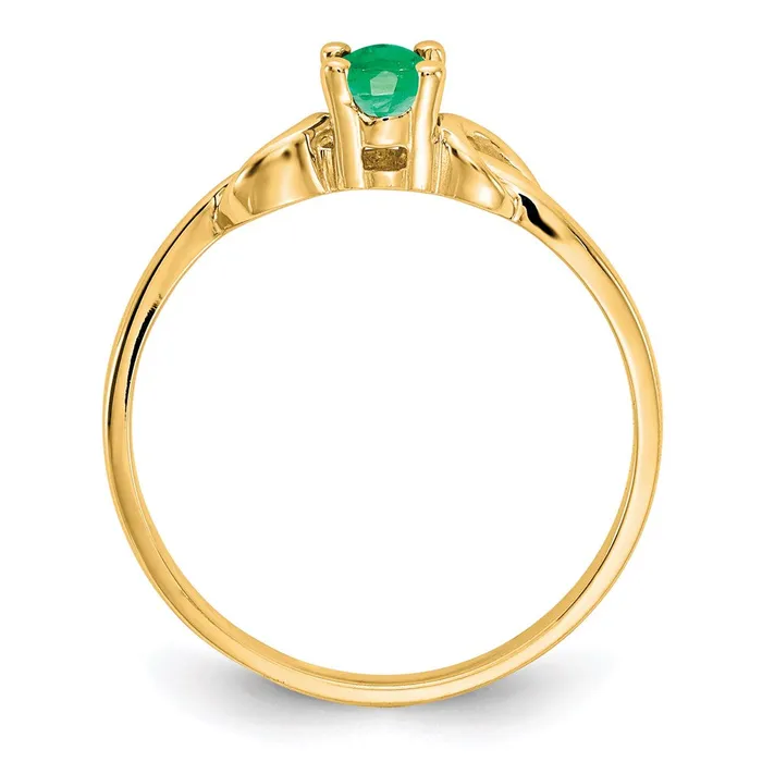 Rings Goldia 14K Yellow Gold 5x3mm Oval Emerald ring