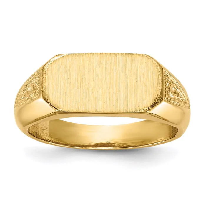 Rings Goldia 14K Yellow Gold 60x120mm Closed Back Signet Ring