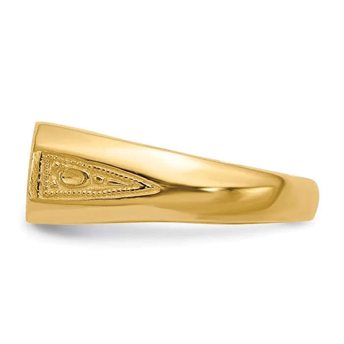Rings Goldia 14K Yellow Gold 60x120mm Closed Back Signet Ring