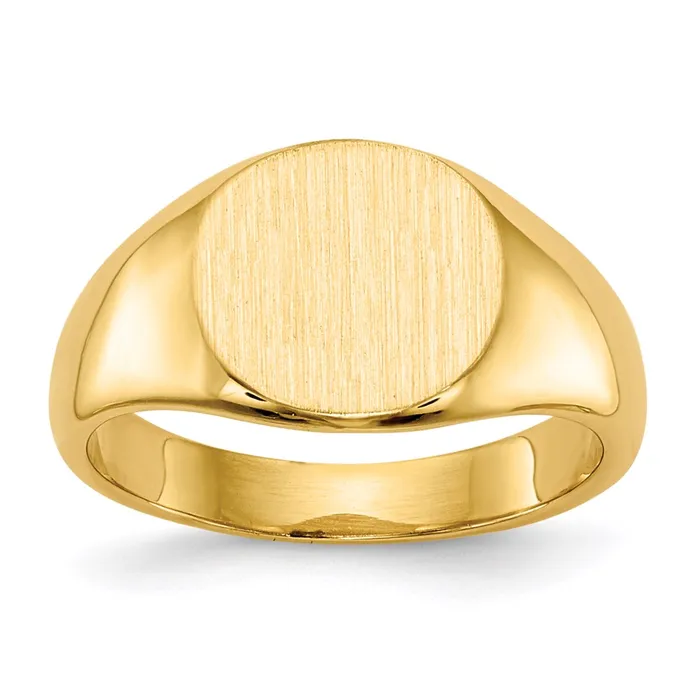 Rings Goldia 14K Yellow Gold 75x90mm Closed Back Childs Signet Ring
