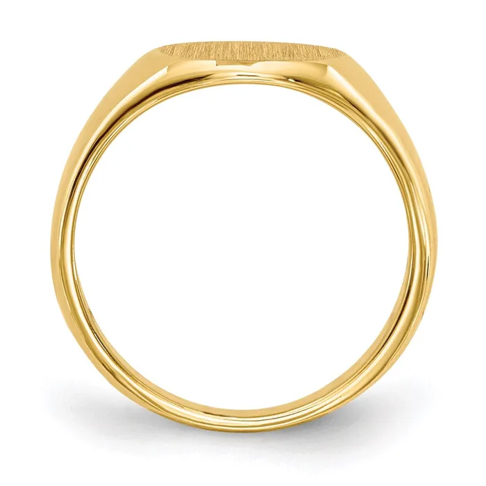 Rings Goldia 14K Yellow Gold 75x90mm Closed Back Childs Signet Ring