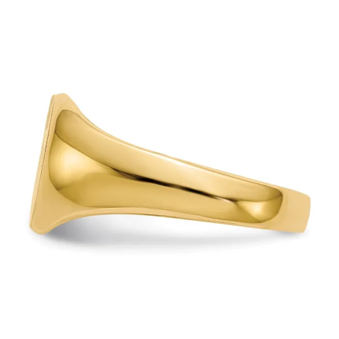 Rings Goldia 14K Yellow Gold 75x90mm Closed Back Childs Signet Ring