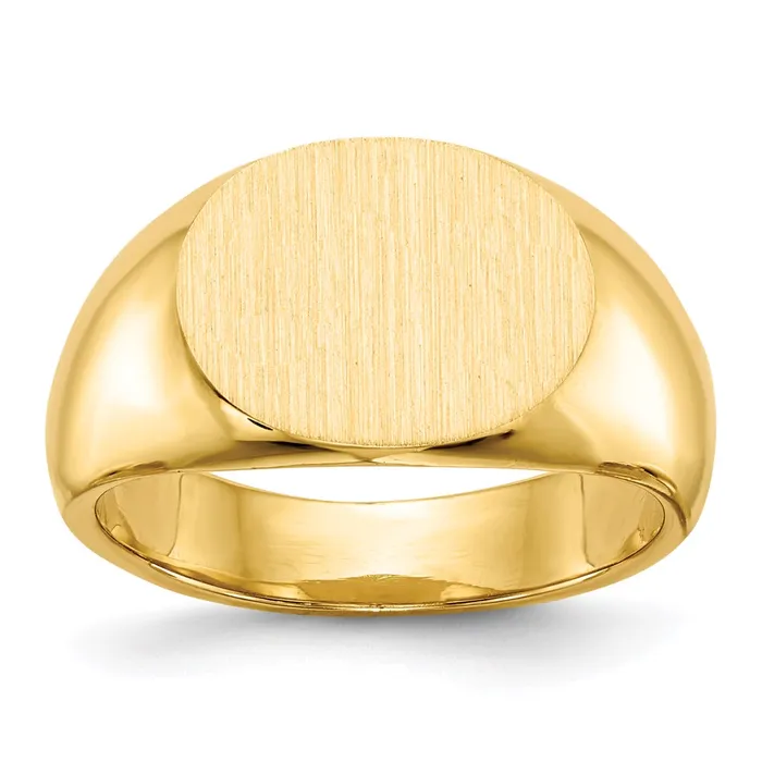 Rings Goldia 14K Yellow Gold 95x125mm Closed Back Signet Ring