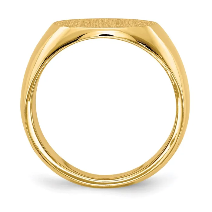 Rings Goldia 14K Yellow Gold 95x125mm Closed Back Signet Ring