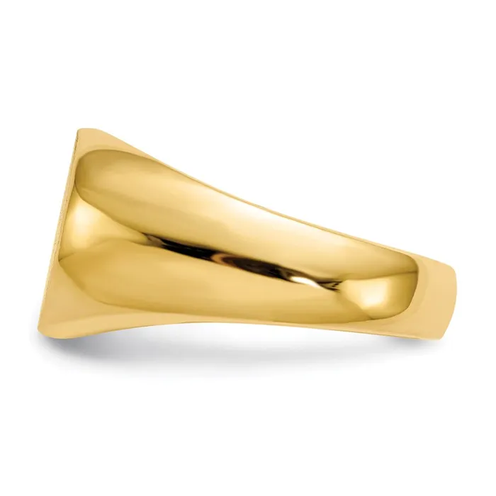 Rings Goldia 14K Yellow Gold 95x125mm Closed Back Signet Ring
