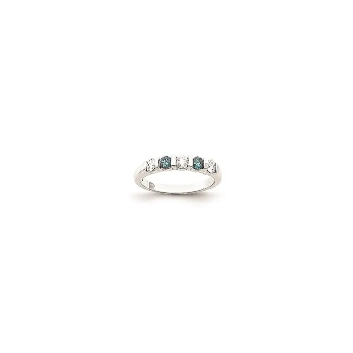 Rings Goldiacom 14k White Gold Blue diaAA Ring