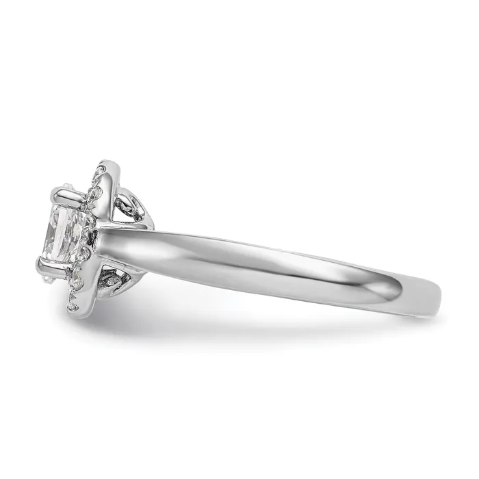 Rings Goldiacom 14k White Gold Oval Halo Simulated Diamond Engagement Ring Rings Goldiacom 14k White Gold Oval Halo Simulated Diamond Engagement Ring