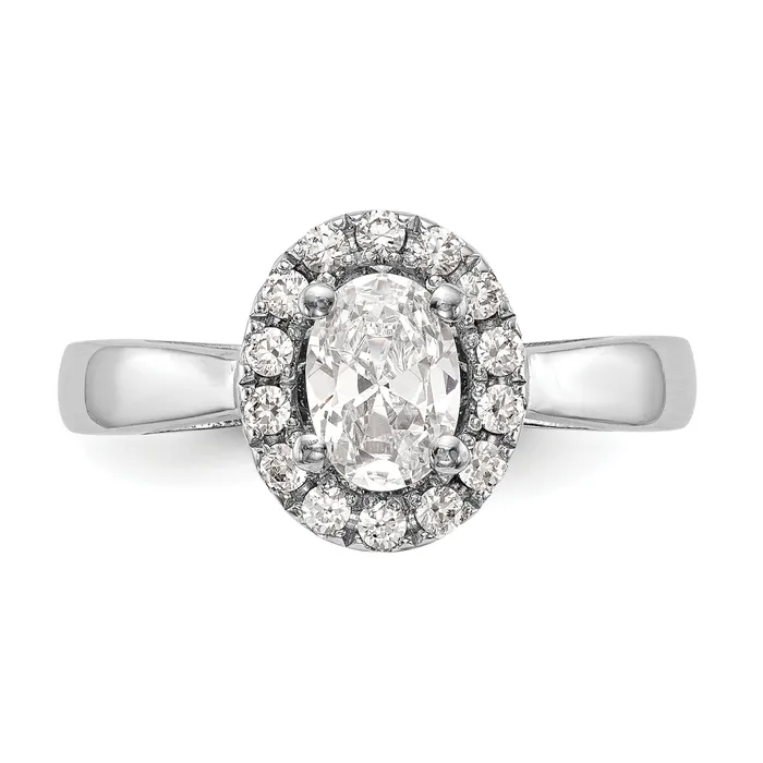 Rings Goldiacom 14k White Gold Oval Halo Simulated Diamond Engagement Ring Rings Goldiacom 14k White Gold Oval Halo Simulated Diamond Engagement Ring