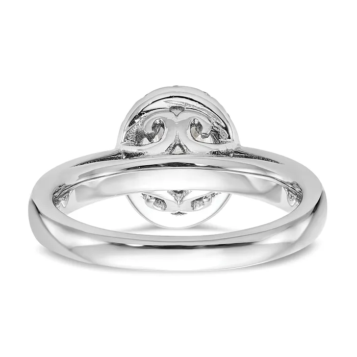 Rings Goldiacom 14k White Gold Oval Halo Simulated Diamond Engagement Ring Rings Goldiacom 14k White Gold Oval Halo Simulated Diamond Engagement Ring