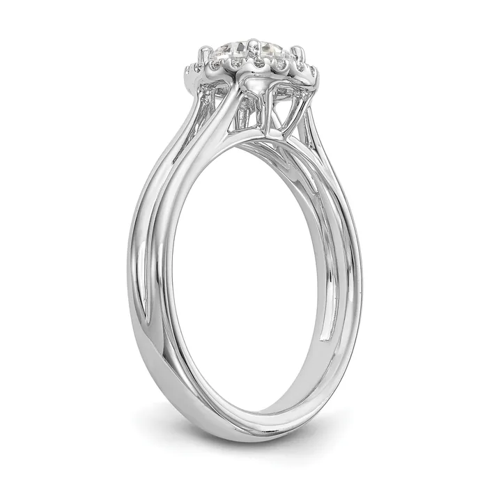 Rings Goldiacom 14k White Gold Round Halo Simulated Diamond Split Shank Engagement Ring Rings Goldiacom 14k White Gold Round Halo Simulated Diamond Split Shank Engagement Ring
