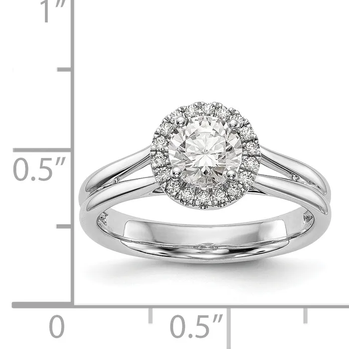 Rings Goldiacom 14k White Gold Round Halo Simulated Diamond Split Shank Engagement Ring Rings Goldiacom 14k White Gold Round Halo Simulated Diamond Split Shank Engagement Ring