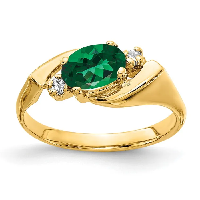 Rings Goldiacom 14K Yellow Gold 7x5mm Oval Mount St Helens AA Real Diamond ring Rings Goldiacom 14K Yellow Gold 7x5mm Oval Mount St Helens AA Real Diamond ring