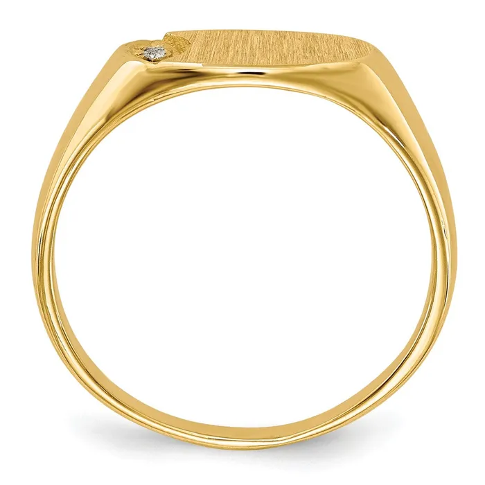 Rings Goldiacom 14K Yellow Gold A Real Diamond signet ring