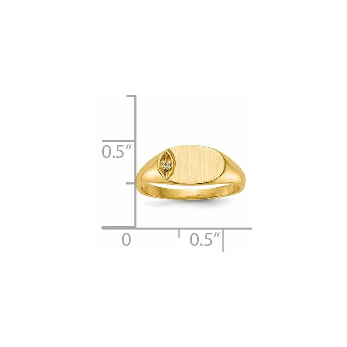 Rings Goldiacom 14K Yellow Gold A Real Diamond signet ring