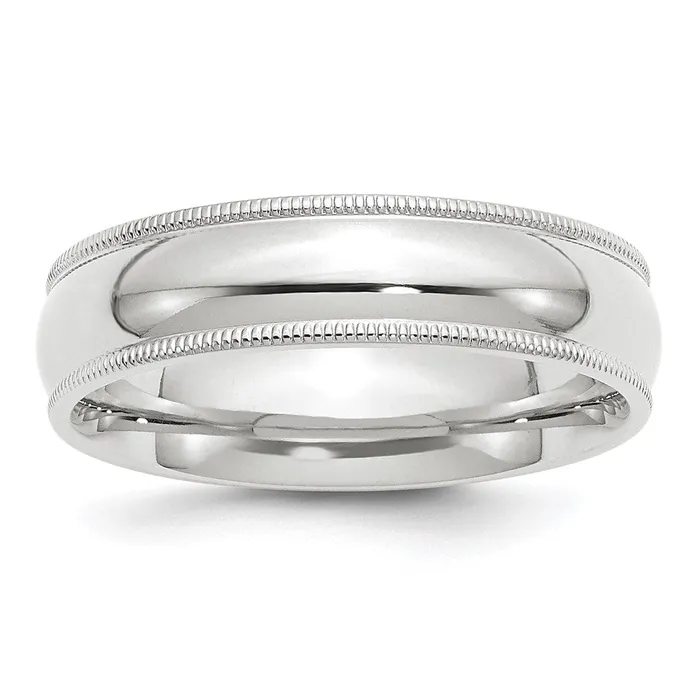 Rings Goldia Solid 10K White Gold 6mm Milgrain Comfort Fit MensWomens Wedding Band Ring Size 75 Rings Goldia Solid 10K White Gold 6mm Milgrain Comfort Fit MensWomens Wedding Band Ring Size 75