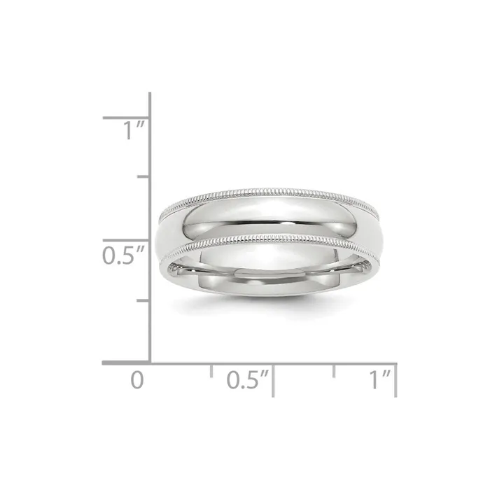 Rings Goldia Solid 10K White Gold 6mm Milgrain Comfort Fit MensWomens Wedding Band Ring Size 75 Rings Goldia Solid 10K White Gold 6mm Milgrain Comfort Fit MensWomens Wedding Band Ring Size 75