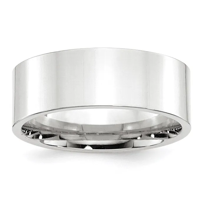 Rings Goldia Solid 10K White Gold 8mm Standard Flat Comfort Fit MensWomens Wedding Band Ring Size 4 Rings Goldia Solid 10K White Gold 8mm Standard Flat Comfort Fit MensWomens Wedding Band Ring Size 4