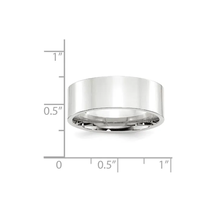 Rings Goldia Solid 10K White Gold 8mm Standard Flat Comfort Fit MensWomens Wedding Band Ring Size 4 Rings Goldia Solid 10K White Gold 8mm Standard Flat Comfort Fit MensWomens Wedding Band Ring Size 4
