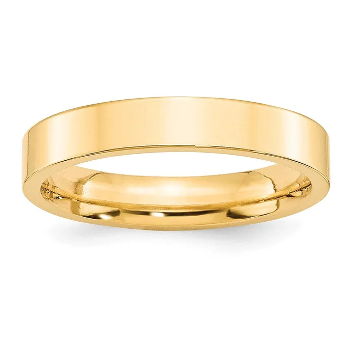 Rings Goldia Solid 10K Yellow Gold 4mm Standard Flat Comfort Fit MensWomens Wedding Band Ring Size 55 Rings Goldia Solid 10K Yellow Gold 4mm Standard Flat Comfort Fit MensWomens Wedding Band Ring Size 55