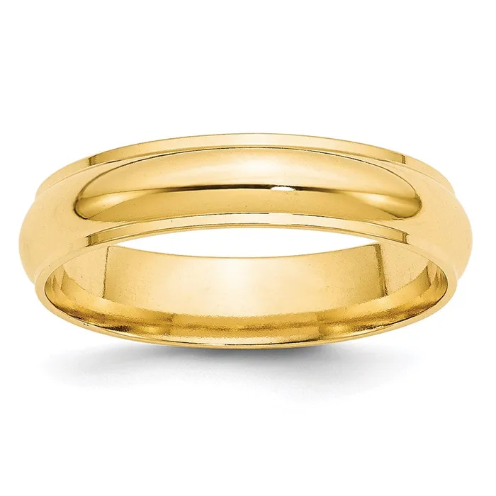 Rings Goldia Solid 10K Yellow Gold 5mm Half Round with Edge MensWomens Wedding Band Ring Size 45 Rings Goldia Solid 10K Yellow Gold 5mm Half Round with Edge MensWomens Wedding Band Ring Size 45