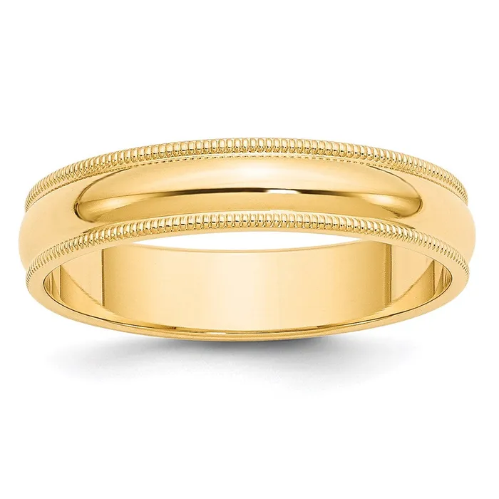 Rings Goldia Solid 10K Yellow Gold 5mm Milgrain HalfRound Wedding MensWomens Wedding Band Ring Size 11 Rings Goldia Solid 10K Yellow Gold 5mm Milgrain HalfRound Wedding MensWomens Wedding Band Ring Size 11