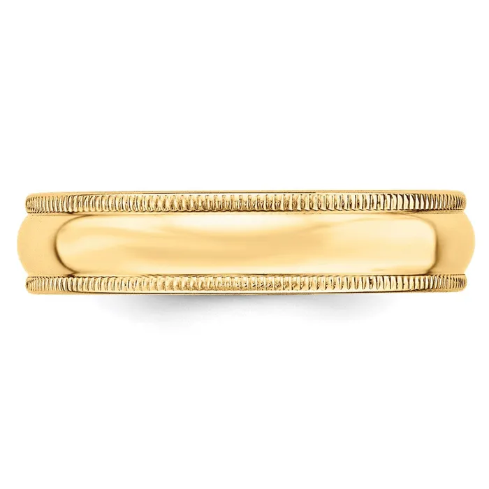 Rings Goldia Solid 10K Yellow Gold 5mm Milgrain HalfRound Wedding MensWomens Wedding Band Ring Size 11 Rings Goldia Solid 10K Yellow Gold 5mm Milgrain HalfRound Wedding MensWomens Wedding Band Ring Size 11