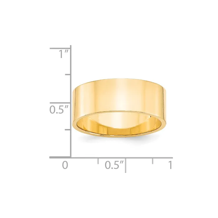 Rings Goldia Solid 10K Yellow Gold 8mm Light Weight Flat MensWomens Wedding Band Ring Size 115 Rings Goldia Solid 10K Yellow Gold 8mm Light Weight Flat MensWomens Wedding Band Ring Size 115