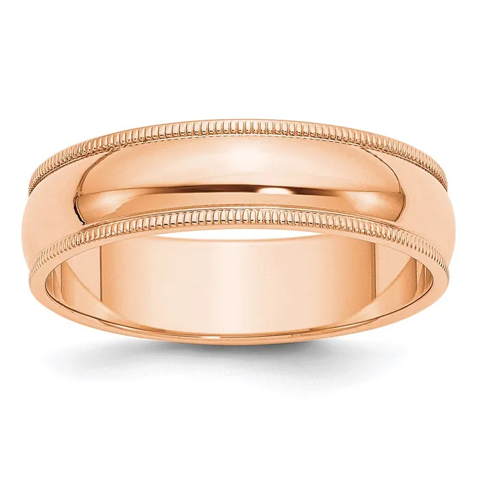 Rings Goldia Solid 10K Yellow Gold Rose Gold 6mm Milgrain HalfRound Wedding MensWomens Wedding Band Ring Size 115 Rings Goldia Solid 10K Yellow Gold Rose Gold 6mm Milgrain HalfRound Wedding MensWomens Wedding Band Ring Size 115