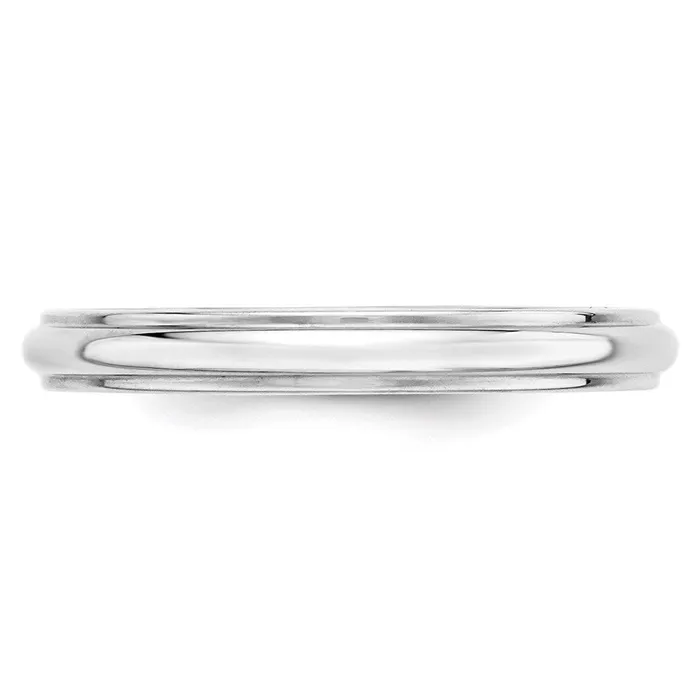 Rings Goldia Solid 14K White Gold 3mm Half Round with Edge MensWomens Wedding Band Ring Size 13 Rings Goldia Solid 14K White Gold 3mm Half Round with Edge MensWomens Wedding Band Ring Size 13