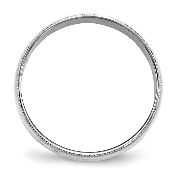Rings Goldia Solid 14K White Gold 6mm Light Weight Milgrain Half Round MensWomens Wedding Band Ring Size 9 Rings Goldia Solid 14K White Gold 6mm Light Weight Milgrain Half Round MensWomens Wedding Band Ring Size 9