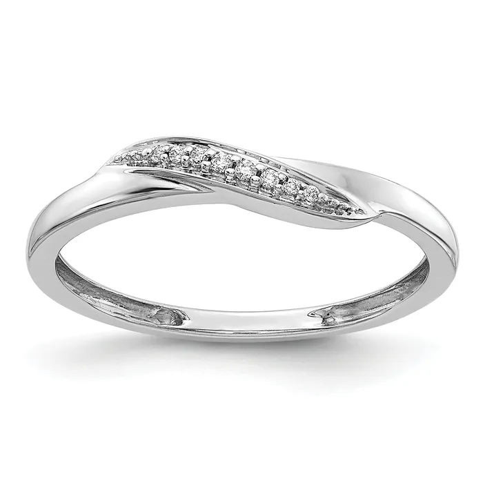 Rings Goldia Solid 14k White Gold Simulated CZ Ring