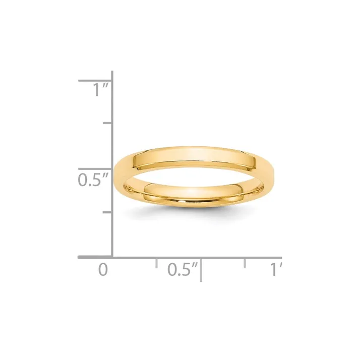 Rings Goldia Solid 14K Yellow Gold 3mm Bevel Edge Comfort Fit MensWomens Wedding Band Ring Size 75 Rings Goldia Solid 14K Yellow Gold 3mm Bevel Edge Comfort Fit MensWomens Wedding Band Ring Size 75
