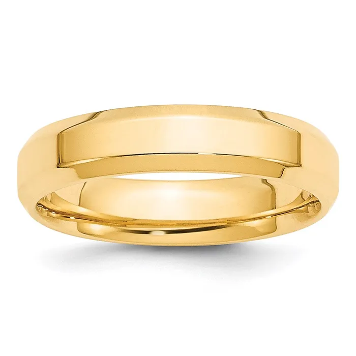 Rings Goldia Solid 14K Yellow Gold 5mm Bevel Edge Comfort Fit MensWomens Wedding Band Ring Size 14 Rings Goldia Solid 14K Yellow Gold 5mm Bevel Edge Comfort Fit MensWomens Wedding Band Ring Size 14