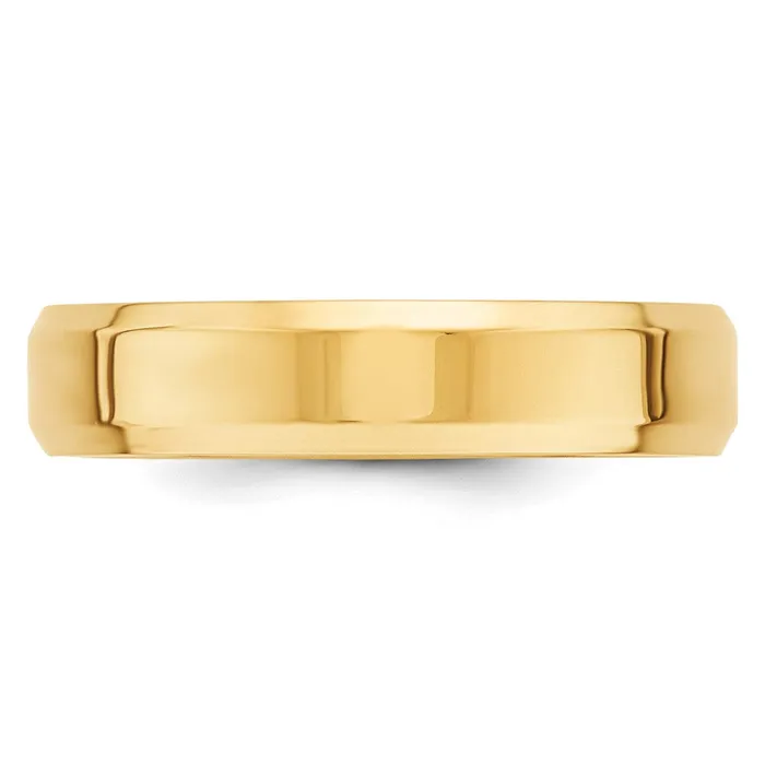 Rings Goldia Solid 14K Yellow Gold 5mm Bevel Edge Comfort Fit MensWomens Wedding Band Ring Size 14 Rings Goldia Solid 14K Yellow Gold 5mm Bevel Edge Comfort Fit MensWomens Wedding Band Ring Size 14