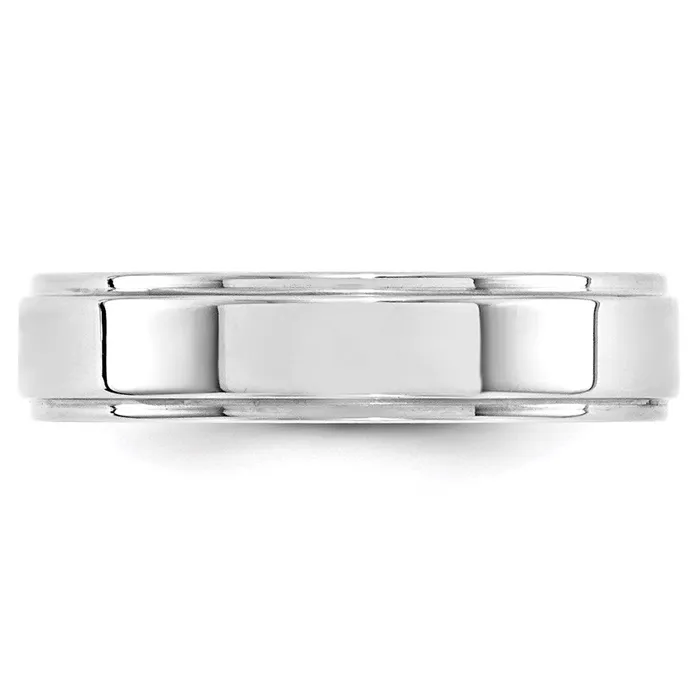 Rings Goldia Solid 18K White Gold 5mm Flat with Step Edge MensWomens Wedding Band Ring Size 115 Rings Goldia Solid 18K White Gold 5mm Flat with Step Edge MensWomens Wedding Band Ring Size 115