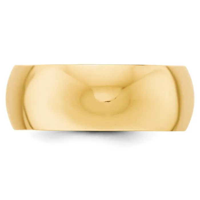 Rings Goldia Solid 18K Yellow Gold 8mm Half Round MensWomens Wedding Band Ring Size 125 Rings Goldia Solid 18K Yellow Gold 8mm Half Round MensWomens Wedding Band Ring Size 125