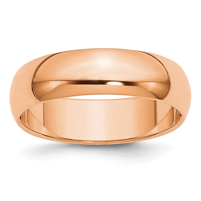 Rings Goldia Solid 18K Yellow Gold Rose Gold 6mm HalfRound Wedding MensWomens Wedding Band Ring Size 6 Rings Goldia Solid 18K Yellow Gold Rose Gold 6mm HalfRound Wedding MensWomens Wedding Band Ring Size 6