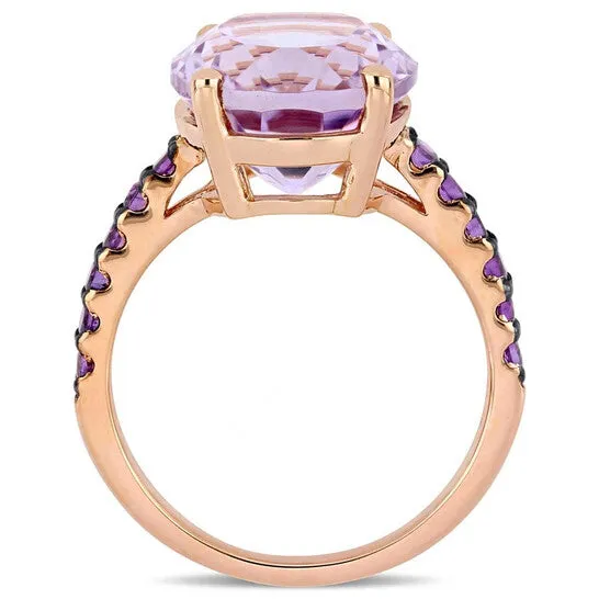 Rings JMS always Original Amour 7 78 CT TGW Rose de France AmethystAfrica Fashion Ring Pink Silver Black Rhodium Plated JMS005352 Rings JMS always Original Amour 7 78 CT TGW Rose de France AmethystAfrica Fashion Ring Pink Silver Black Rhodium Plated JMS005352