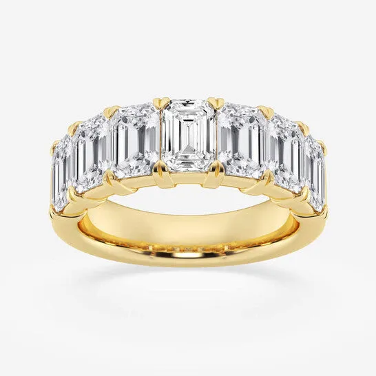 Rings JMS always Original Brilliant Diamond 14K Yellow Gold 5 CTTW EmeraldCut LAB GROWN Diamond Seven Stone Anniversary Band FG SI1 Rings JMS always Original Brilliant Diamond 14K Yellow Gold 5 CTTW EmeraldCut LAB GROWN Diamond Seven Stone Anniversary Band FG SI1