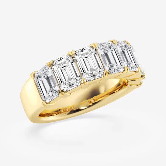 Rings JMS always Original Brilliant Diamond 14K Yellow Gold 5 CTTW EmeraldCut LAB GROWN Diamond Seven Stone Anniversary Band FG SI1 Rings JMS always Original Brilliant Diamond 14K Yellow Gold 5 CTTW EmeraldCut LAB GROWN Diamond Seven Stone Anniversary Band FG SI1
