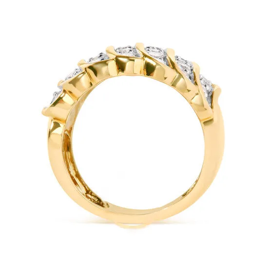Rings JMS always Original Haus of Brilliance 14K Yellow Gold Plated 925 Sterling Silver 200 Cttw Diamond Multi Row Band Ring JK Color I1I2 Clarity Rings JMS always Original Haus of Brilliance 14K Yellow Gold Plated 925 Sterling Silver 200 Cttw Diamond Multi Row Band Ring JK Color I1I2 Clarity