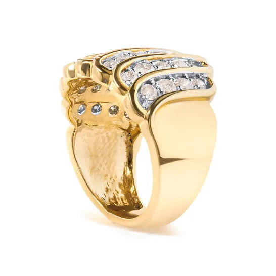 Rings JMS always Original Haus of Brilliance 14K Yellow Gold Plated 925 Sterling Silver 200 Cttw Diamond Multi Row Band Ring JK Color I1I2 Clarity Rings JMS always Original Haus of Brilliance 14K Yellow Gold Plated 925 Sterling Silver 200 Cttw Diamond Multi Row Band Ring JK Color I1I2 Clarity